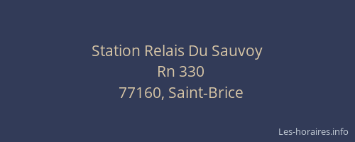 Station Relais Du Sauvoy