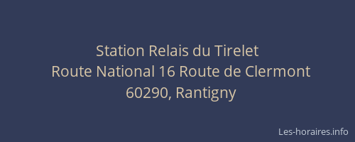 Station Relais du Tirelet