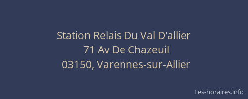 Station Relais Du Val D'allier