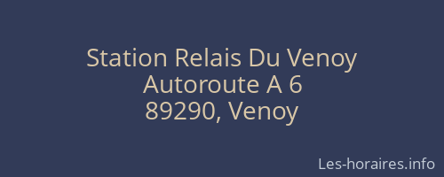 Station Relais Du Venoy