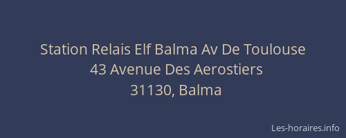 Station Relais Elf Balma Av De Toulouse