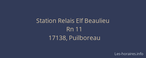 Station Relais Elf Beaulieu