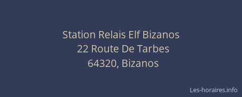 Station Relais Elf Bizanos