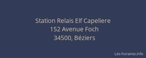 Station Relais Elf Capeliere