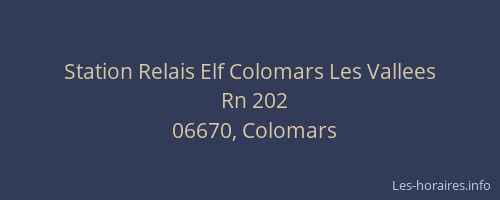 Station Relais Elf Colomars Les Vallees