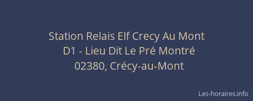 Station Relais Elf Crecy Au Mont