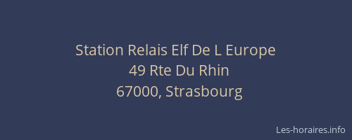 Station Relais Elf De L Europe