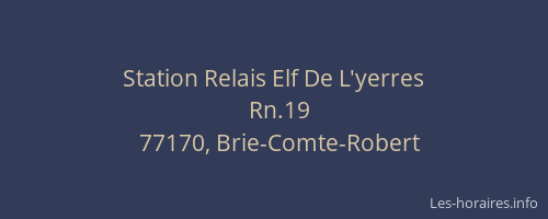 Station Relais Elf De L'yerres