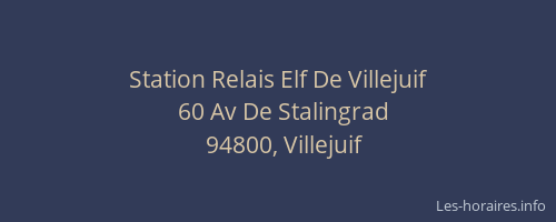 Station Relais Elf De Villejuif