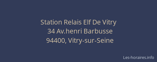 Station Relais Elf De Vitry