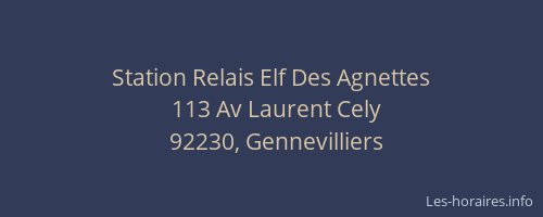 Station Relais Elf Des Agnettes
