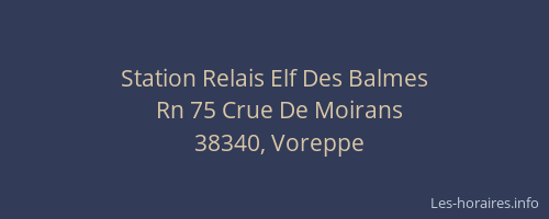 Station Relais Elf Des Balmes
