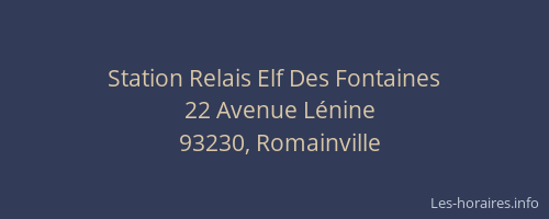 Station Relais Elf Des Fontaines