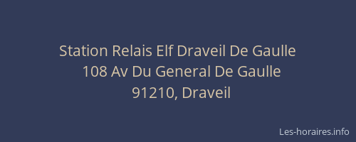 Station Relais Elf Draveil De Gaulle