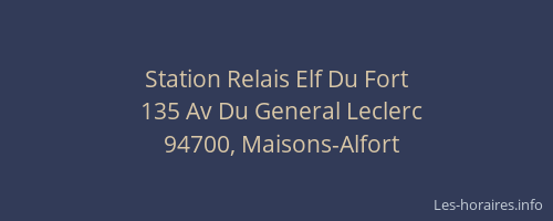 Station Relais Elf Du Fort