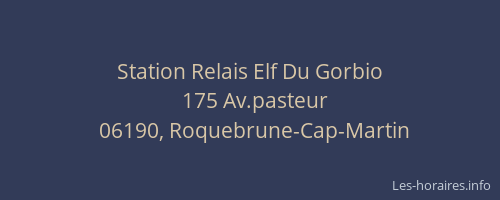 Station Relais Elf Du Gorbio