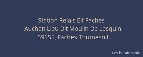 Station Relais Elf Faches