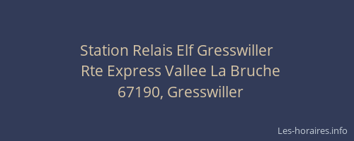 Station Relais Elf Gresswiller