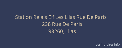 Station Relais Elf Les Lilas Rue De Paris