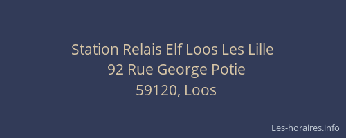 Station Relais Elf Loos Les Lille
