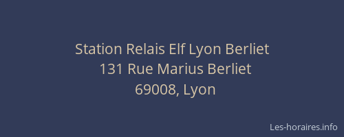 Station Relais Elf Lyon Berliet