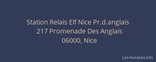 Station Relais Elf Nice Pr.d.anglais