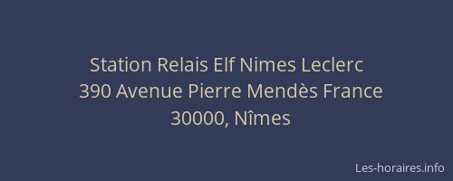 Station Relais Elf Nimes Leclerc