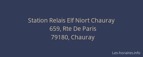 Station Relais Elf Niort Chauray