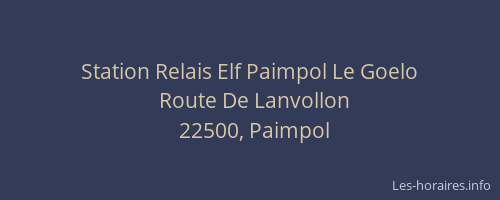 Station Relais Elf Paimpol Le Goelo