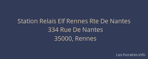 Station Relais Elf Rennes Rte De Nantes