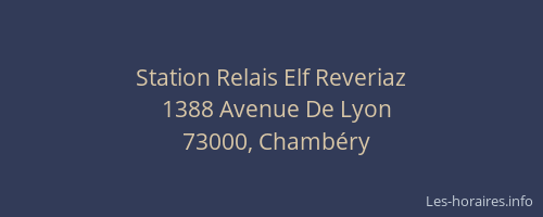 Station Relais Elf Reveriaz
