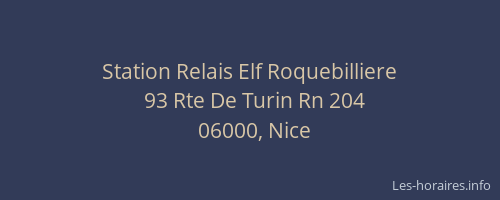 Station Relais Elf Roquebilliere