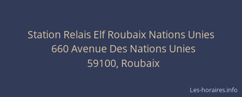 Station Relais Elf Roubaix Nations Unies