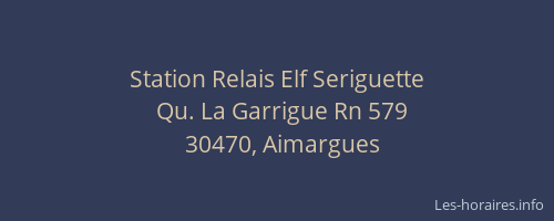 Station Relais Elf Seriguette
