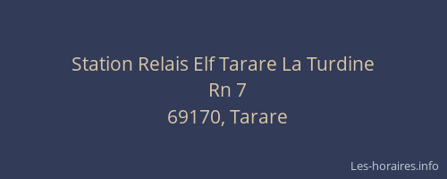 Station Relais Elf Tarare La Turdine