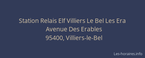 Station Relais Elf Villiers Le Bel Les Era