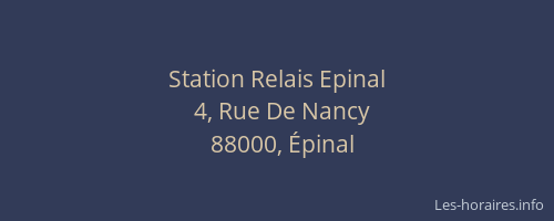 Station Relais Epinal