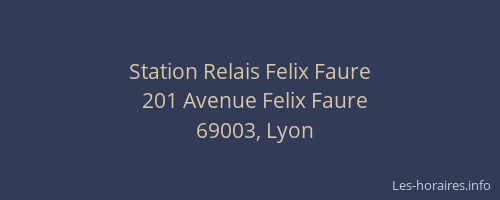 Station Relais Felix Faure