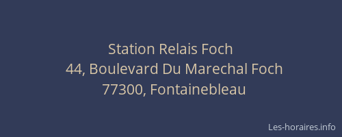 Station Relais Foch