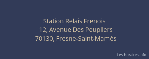 Station Relais Frenois