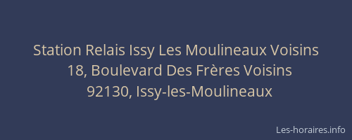 Station Relais Issy Les Moulineaux Voisins