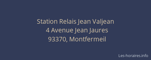 Station Relais Jean Valjean