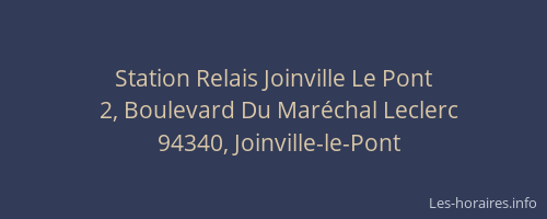 Station Relais Joinville Le Pont