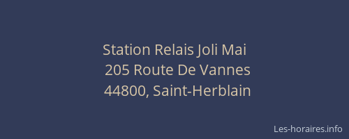 Station Relais Joli Mai