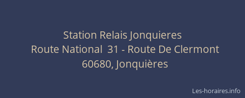Station Relais Jonquieres