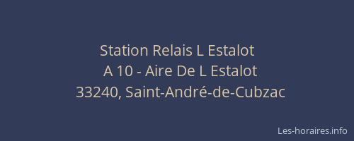 Station Relais L Estalot