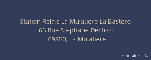 Station Relais La Mulatiere La Bastero