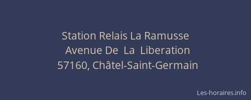 Station Relais La Ramusse