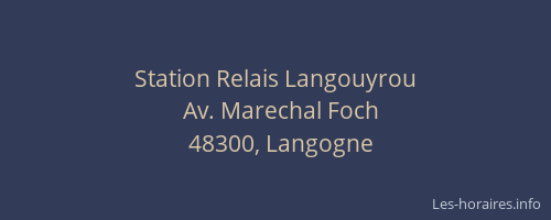 Station Relais Langouyrou