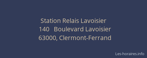 Station Relais Lavoisier